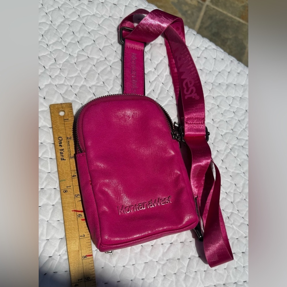Montana west hot pink leather crossbody
